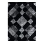 Shaggy Rug - Black/Grey in Multiple Sizes