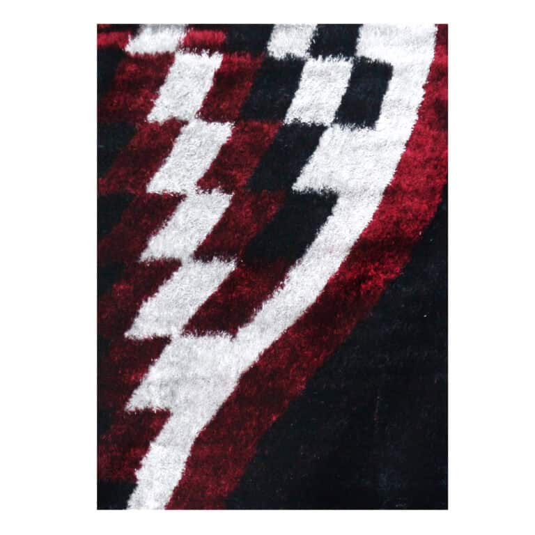Shaggy Rug - Grey/Red