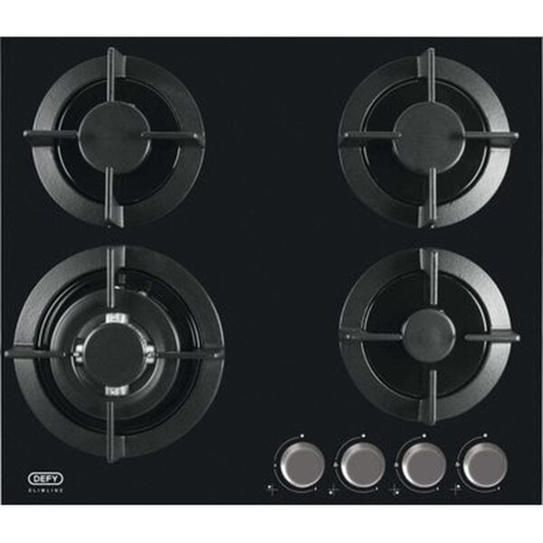 Defy - 4 Burner Gas Hob Glass 60cm