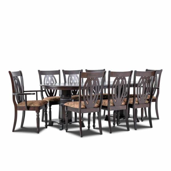 Dining Set 1+8 - Cappuccino