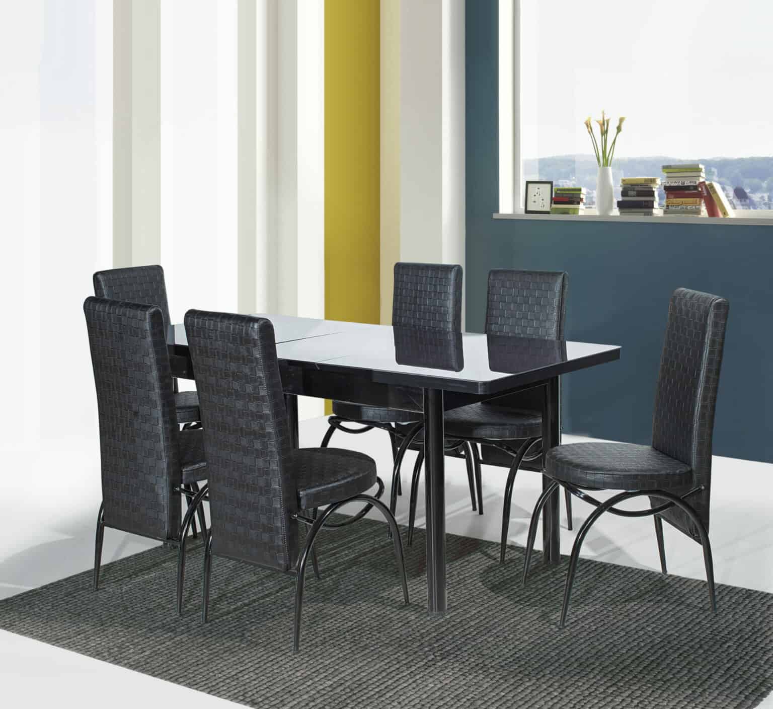 Dining Set Glass 1+6