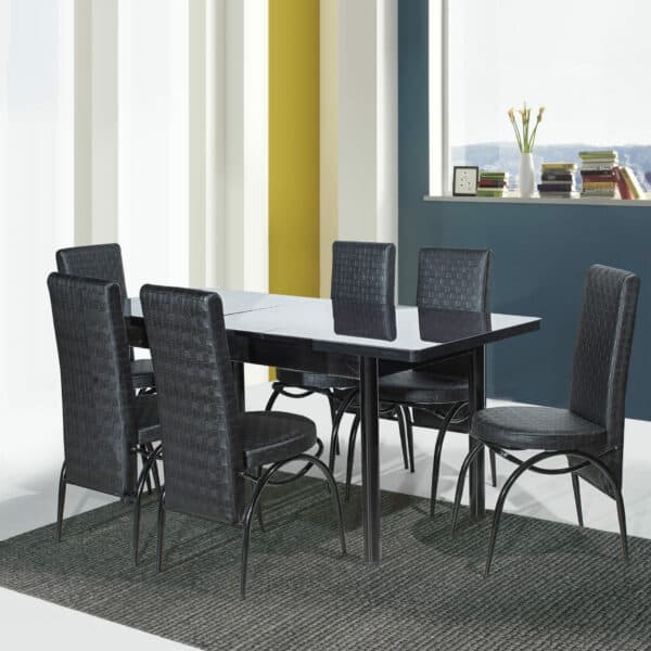 Dining Set Glass 1+6