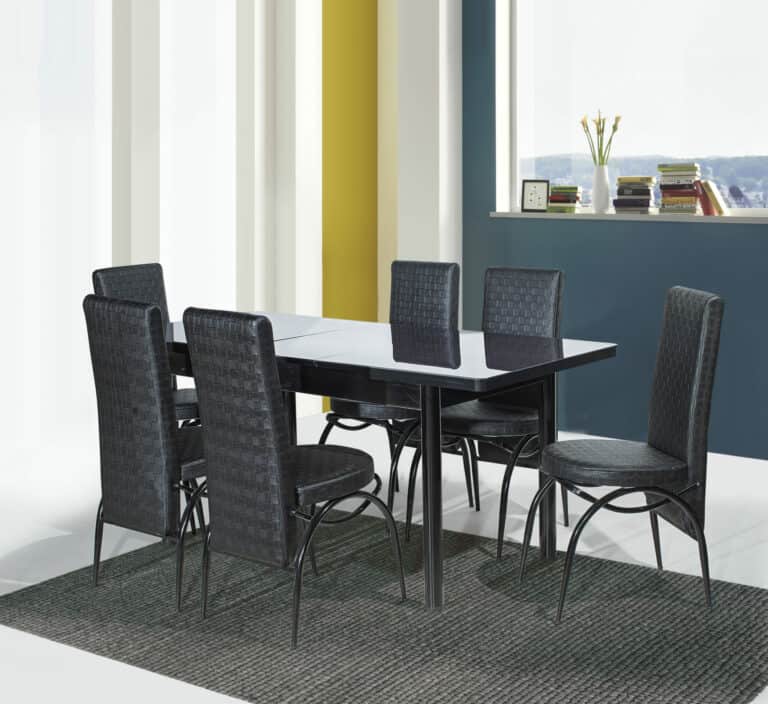 Dining Set Glass 1+6