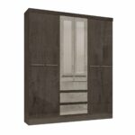6 Door Wardrobe Coffee - Carvalho