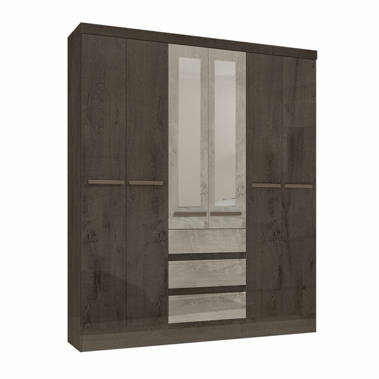 6 Door Wardrobe Coffee - Carvalho