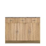 PVC 3 Door Base High Gloss Sonama Oak