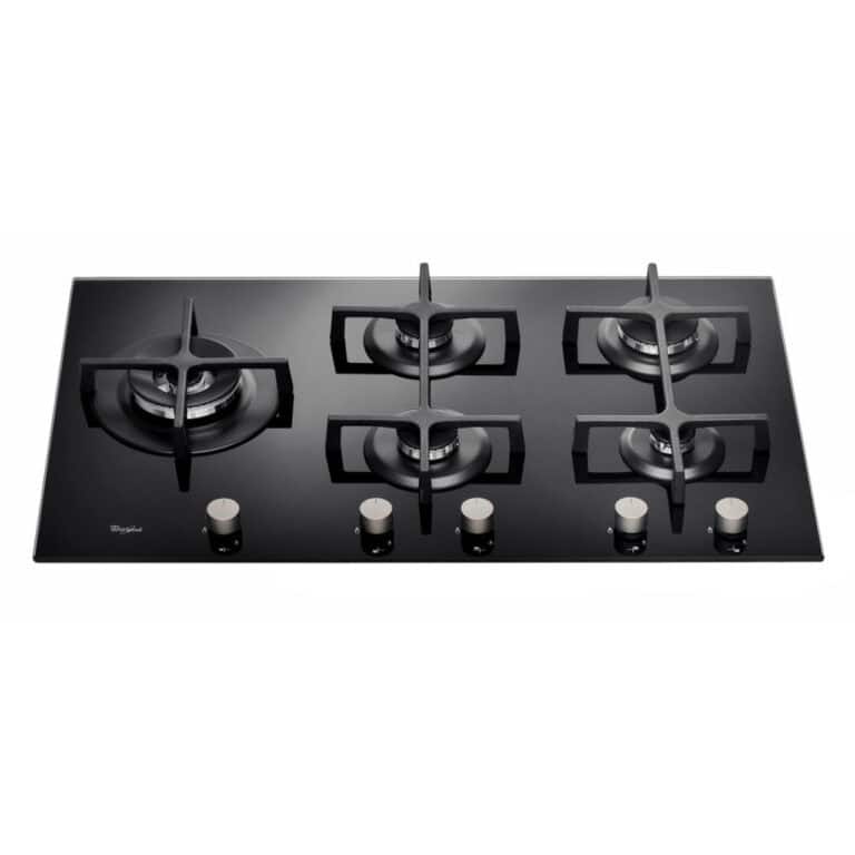 Whirlpool - 90cm 5 Burners Glass Gas Hob - GOA9523