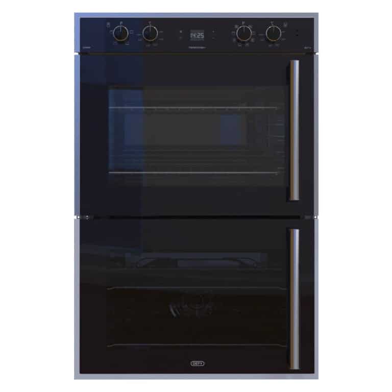 Defy - Gemini Thermofan+ Double Oven Black - DBO767