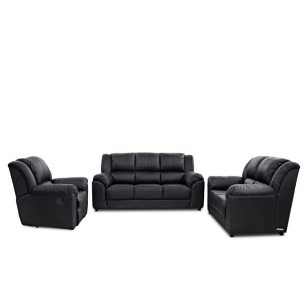 Lounge Suite Bella 1 Action 3PC Black