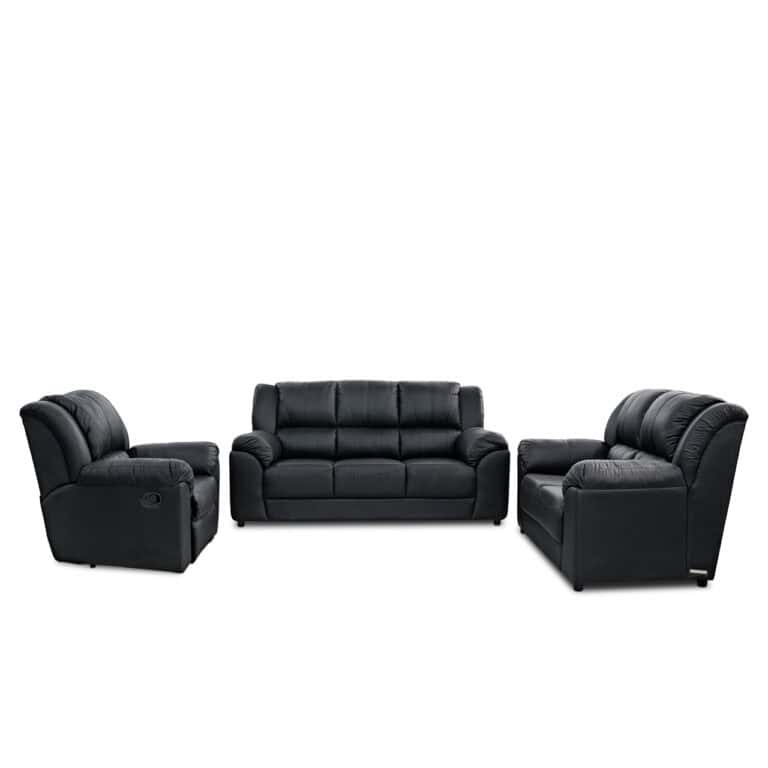 Lounge Suite Bella 1 Action 3PC Black