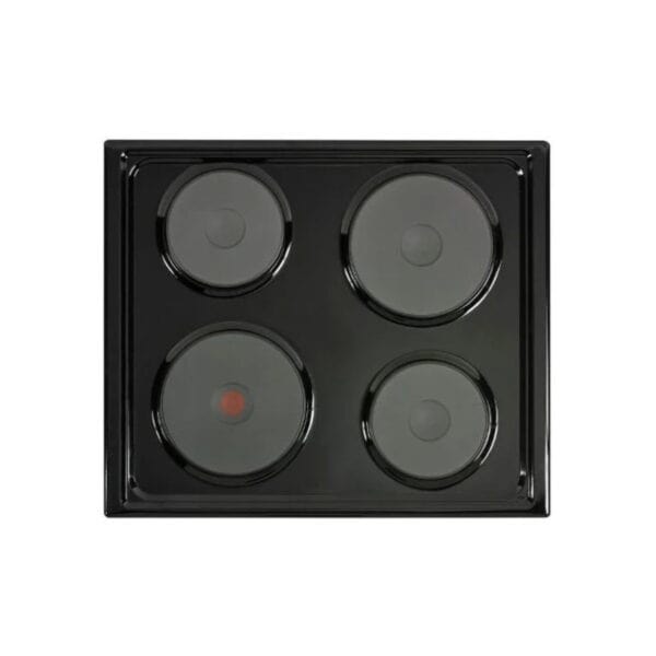 60cm Black Solid Electric Hob