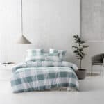 Linen House - Alec Duvet Cover Set - Duck Egg