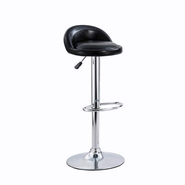 Black PU Leather Bar Chair
