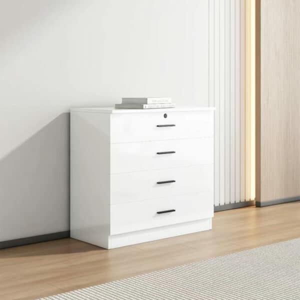 High Gloss 4 Drawer Chest of Drawers