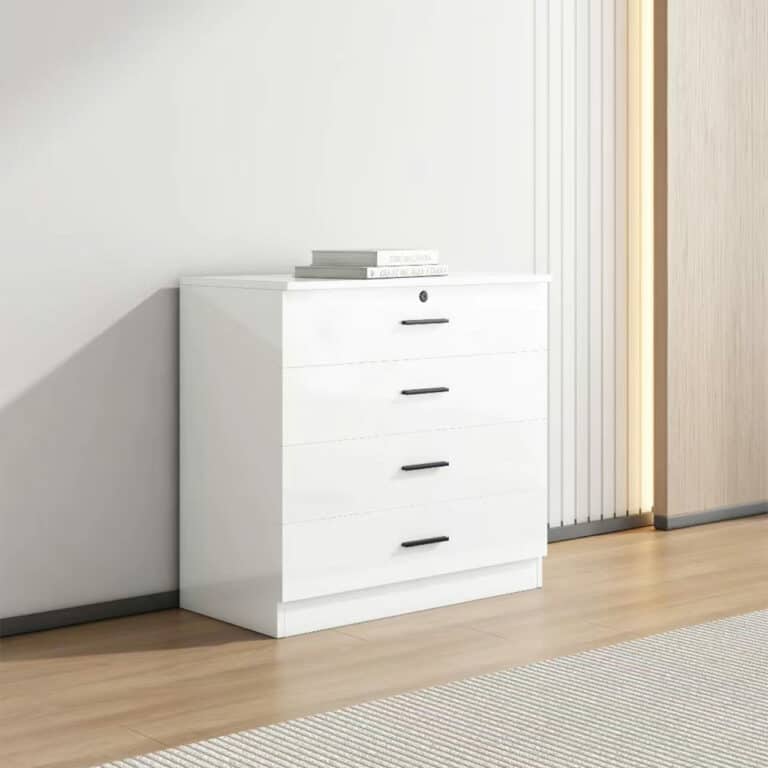 High Gloss 4 Drawer Chest of Drawers