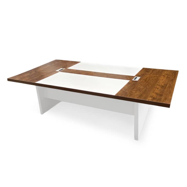 Conference Table Walnut + White