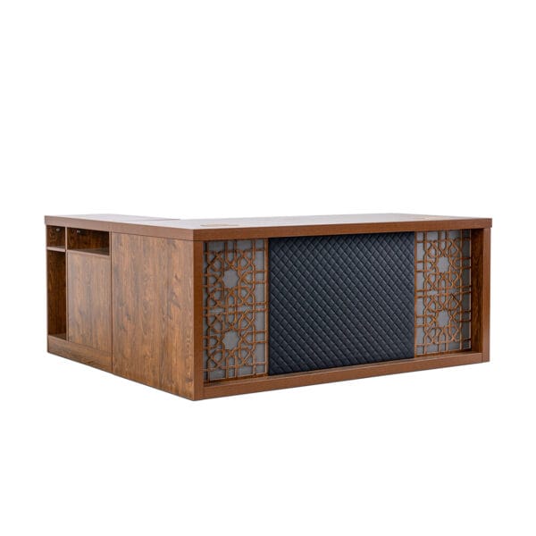 Walnut Office Desk 1.8m With Credenza