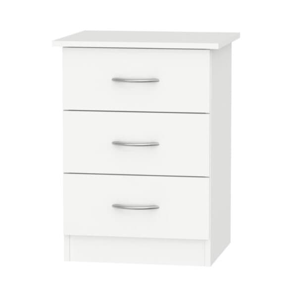 3 Drawer Nightstand - Available in 2 Colours