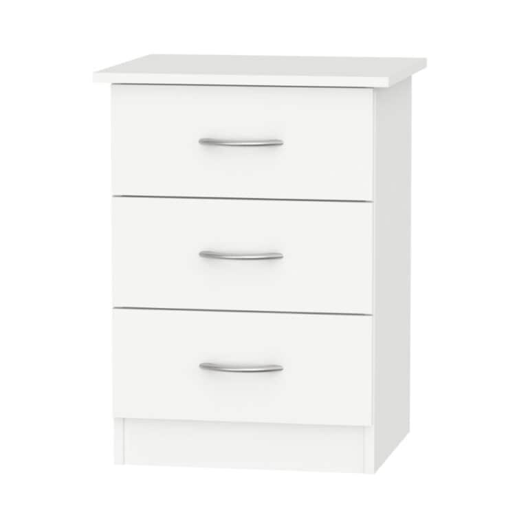 3 Drawer Nightstand - Available in 2 Colours