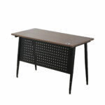 Office Desk - Walnut Top With Black Legs
