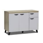 3 Door Base Light Grey + Sonama Oak