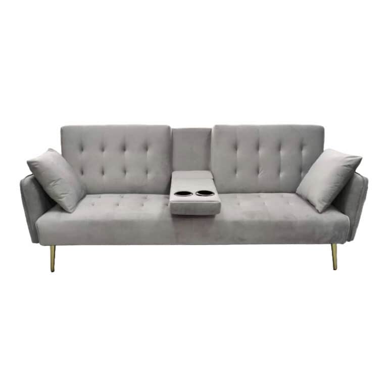 Sofa Bed With Cupholders - Available in 2 Colours