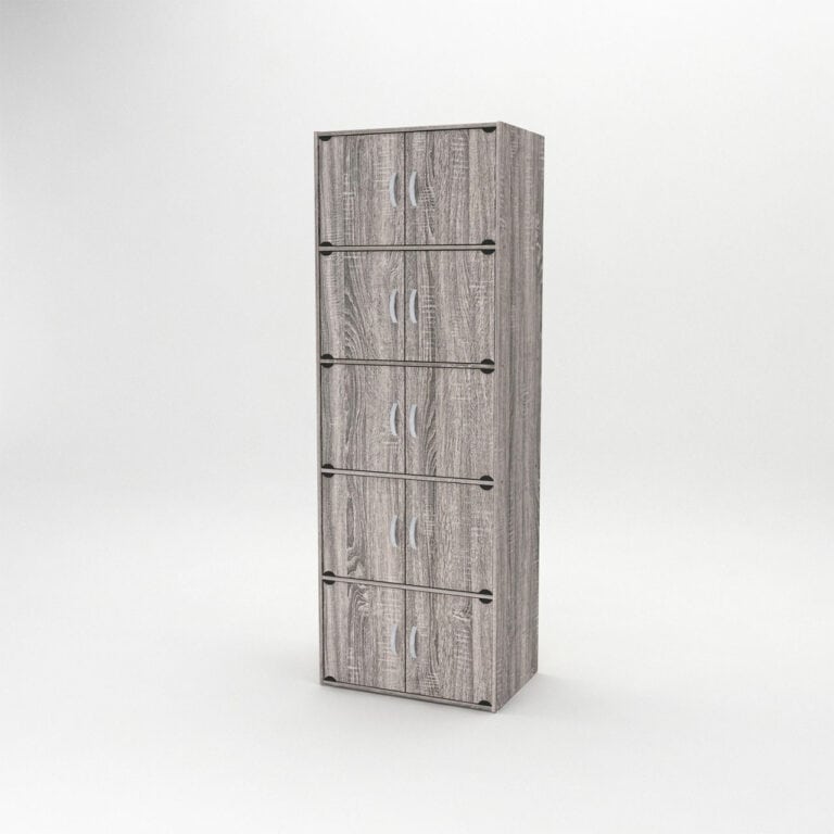 10 Door Cabinet - Grey Oak
