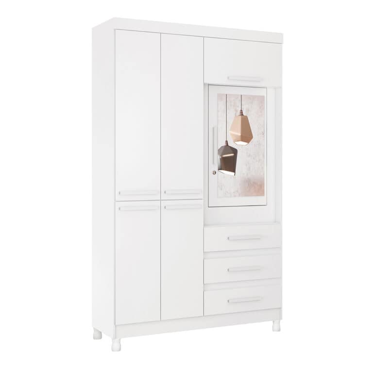 6 Door Wardrobe - Available in 2 Colours