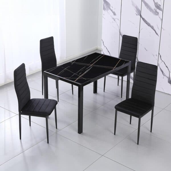 Minimalistic Glass Dining Set 1+4