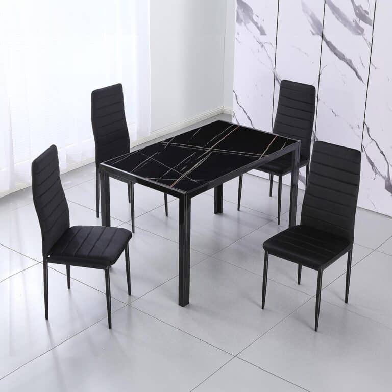 Minimalistic Glass Dining Set 1+4
