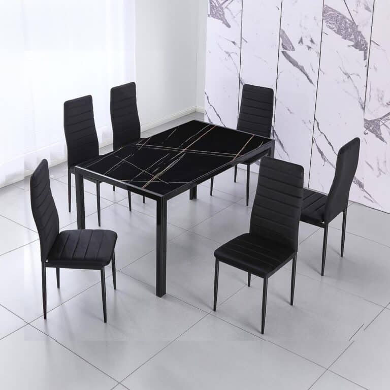 Minimalistic Glass Dining Set 1+6