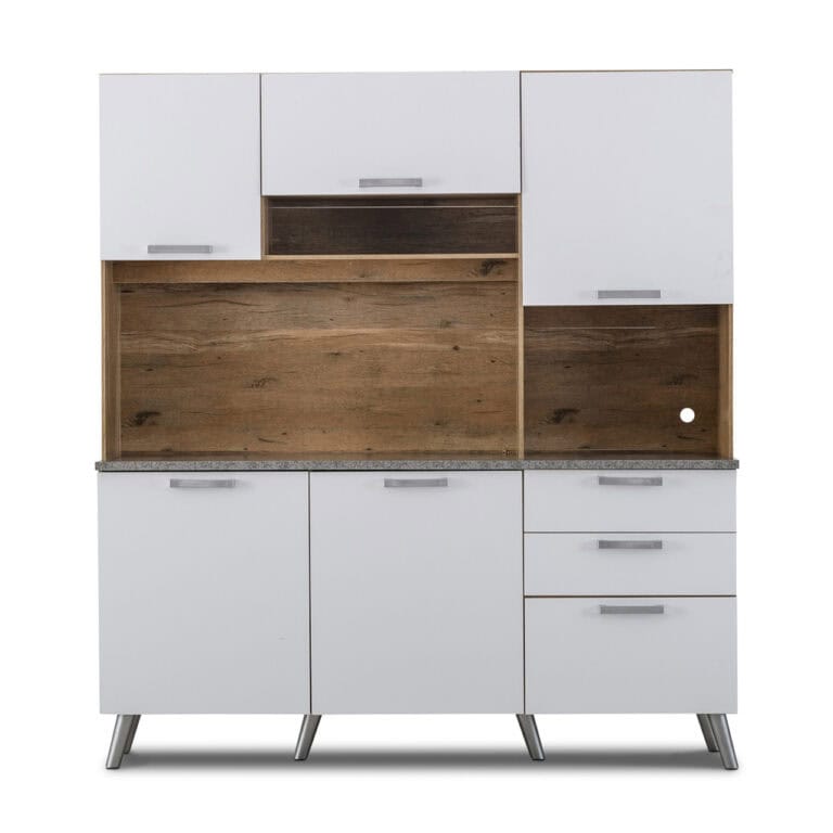 Ferrara Kitchen Dresser - UK Oak + Snow White
