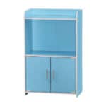 2 Door Open Shelf Light Blue Cabinet