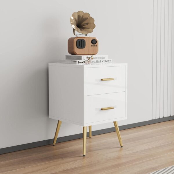 Modern Nightstand - White