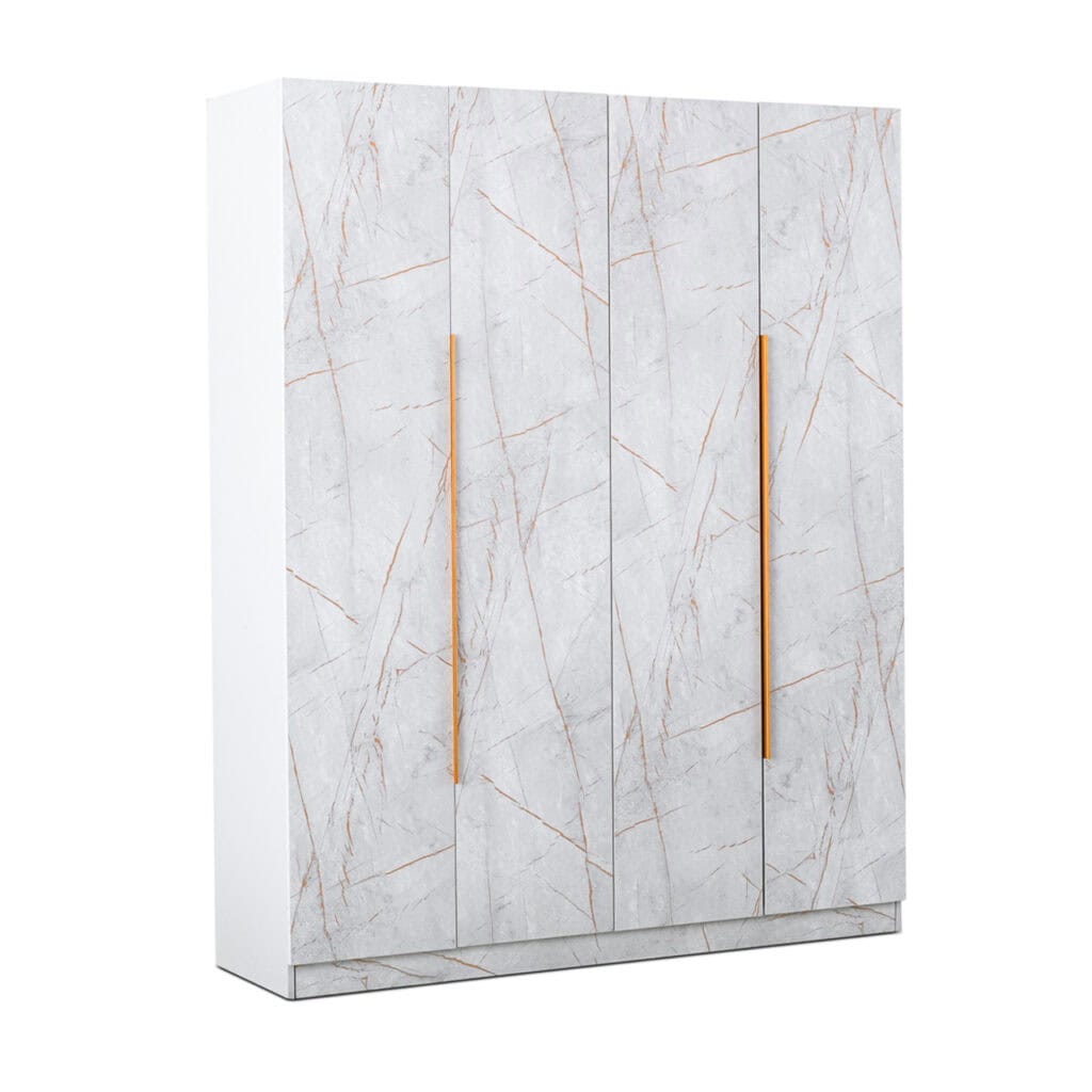 Marble 4 Door Wardrobe - Available in 2 Colours