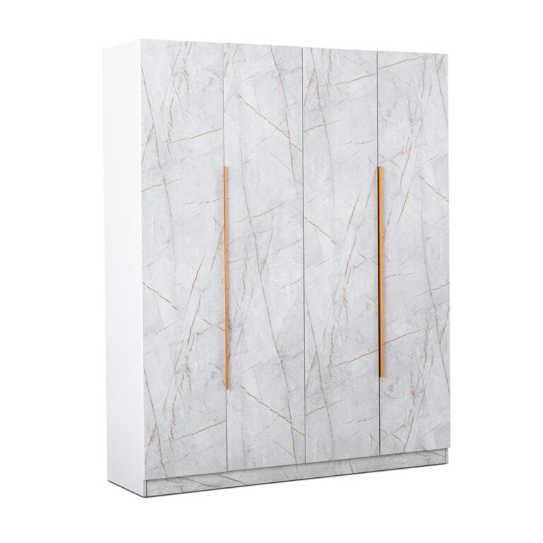 Marble 4 Door Wardrobe - Available in 2 Colours