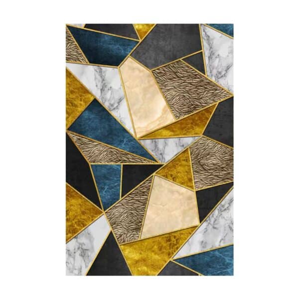Printed Rug - Modern Art Deco Patchwork