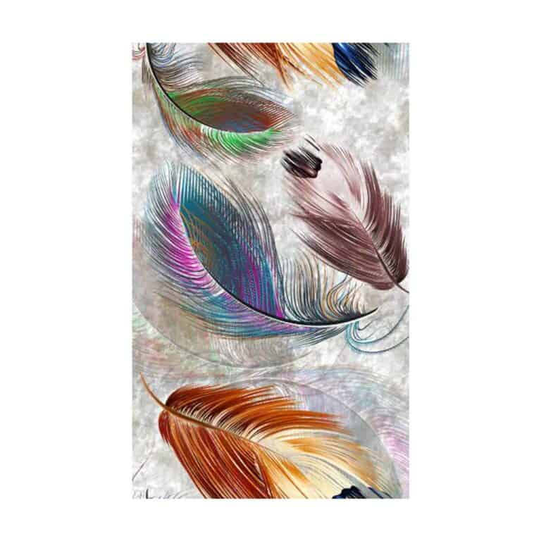 Printed Rug - Vibrant Feathers