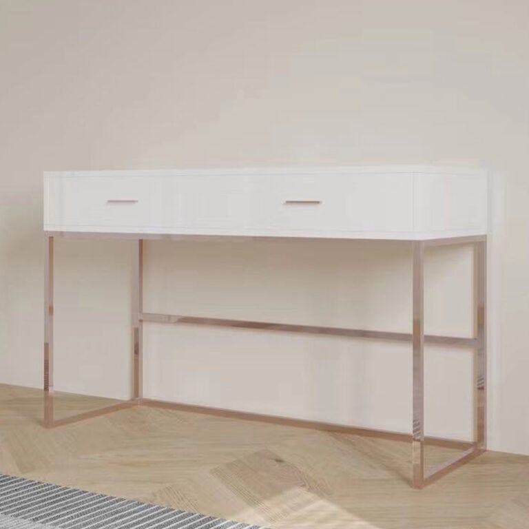 White + Rose Gold Dressing Table