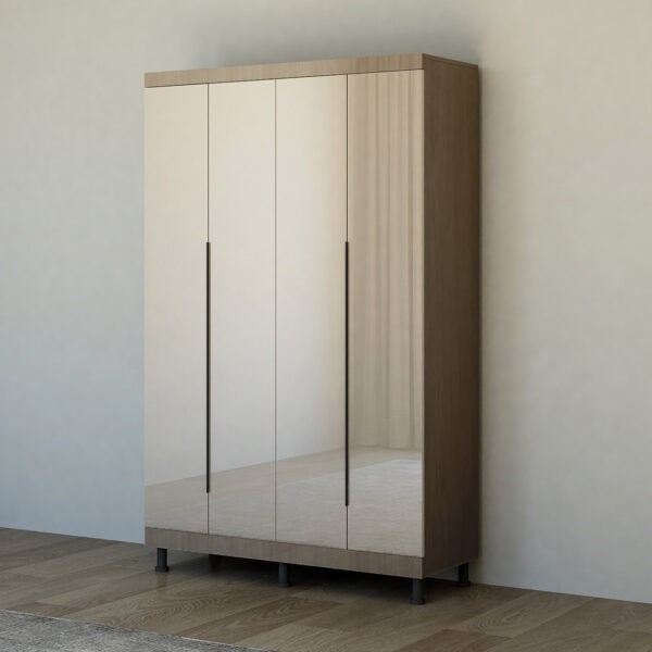 Contemporary 4 Door Wardrobe - Available in 2 Colours
