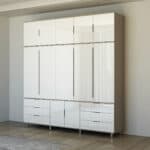 Wardrobe Titan + Mirror White/Dark Oak