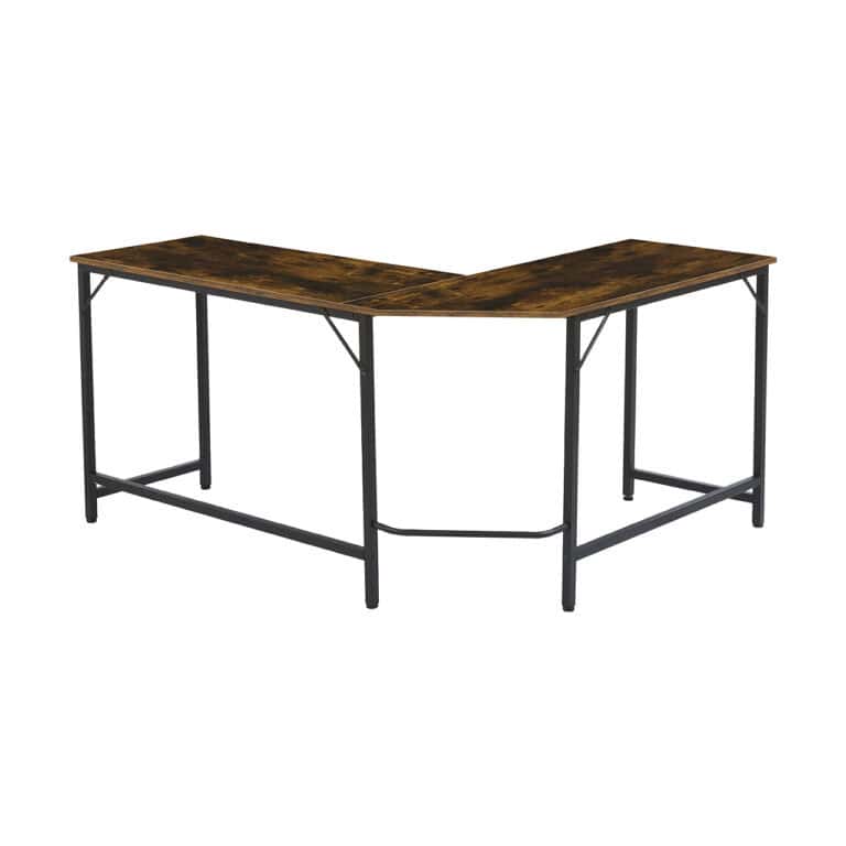 L-shaped Rustic Computer Table
