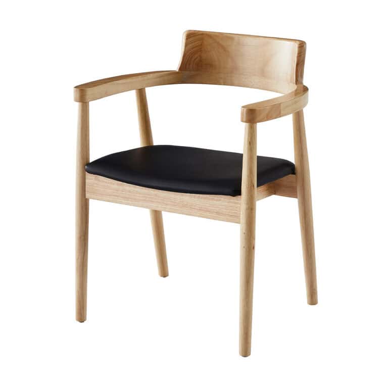 Solid Wood Dining Chair with Upholstered Seat