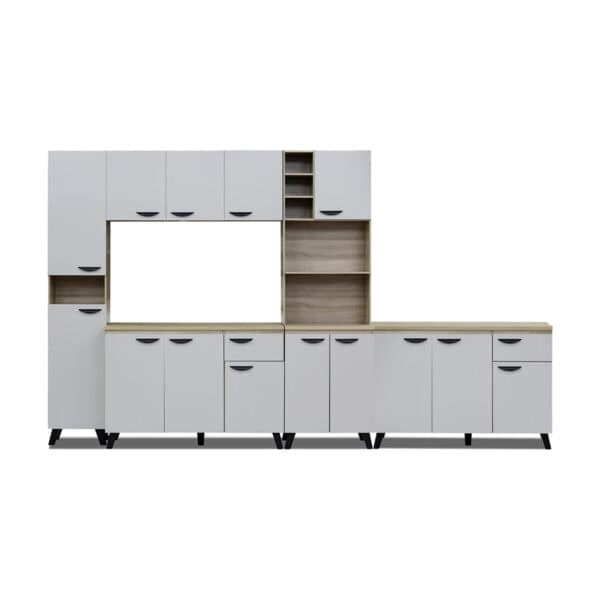 Kitchen Set With Base - Light Grey + Sonama Oak