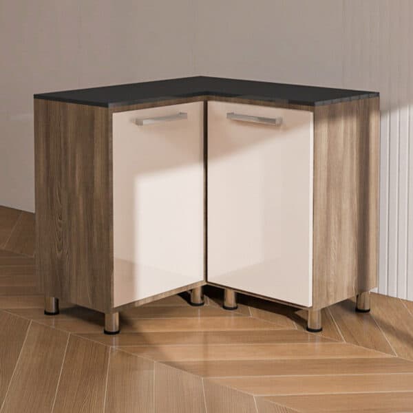 Alpine Oak + Cappuccino Corner Unit