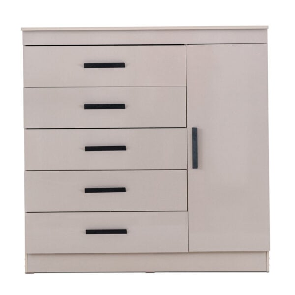 5 Drawer Chest 1 Door Light Grey/Shallow Ash - MWMF05