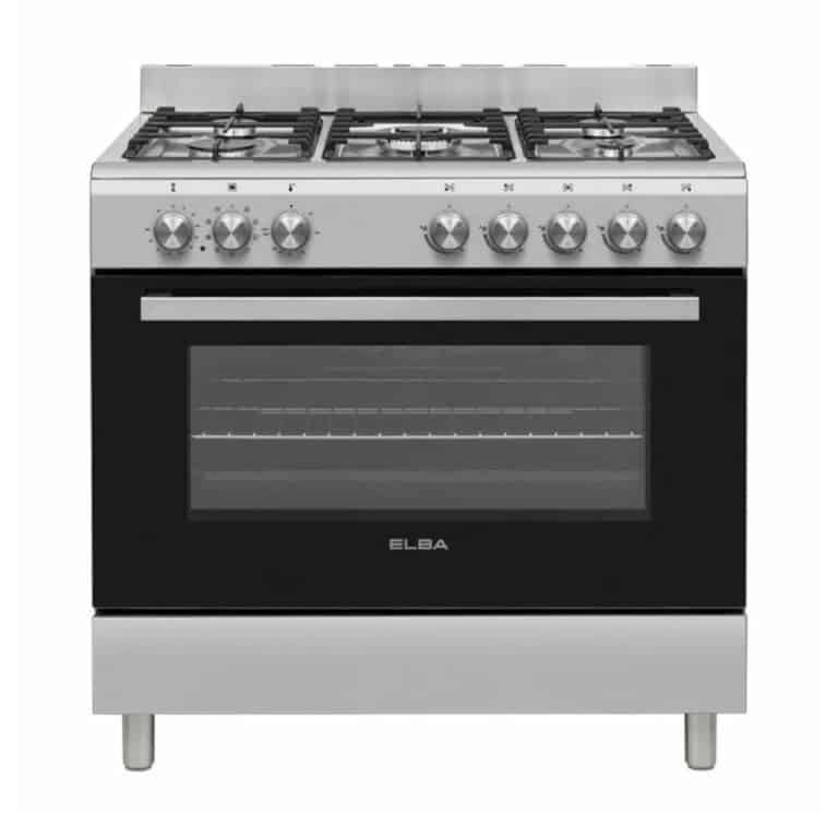 Elba - 90cm 5 Burner Gas Stove with Electric Oven Silver