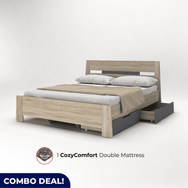 Timeless Bed Frame With Cozy Comfort Mattress