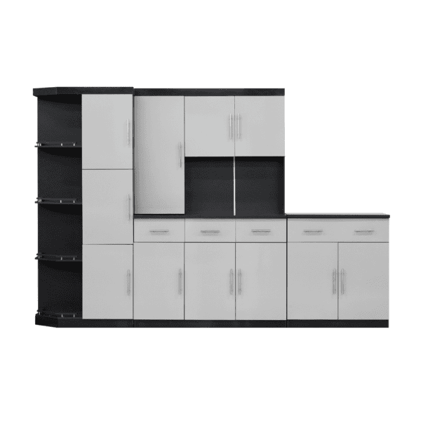 3 Piece Kitchen Set Dark Grey & Cement