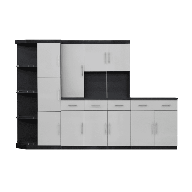 3 Piece Kitchen Set Dark Grey & Cement